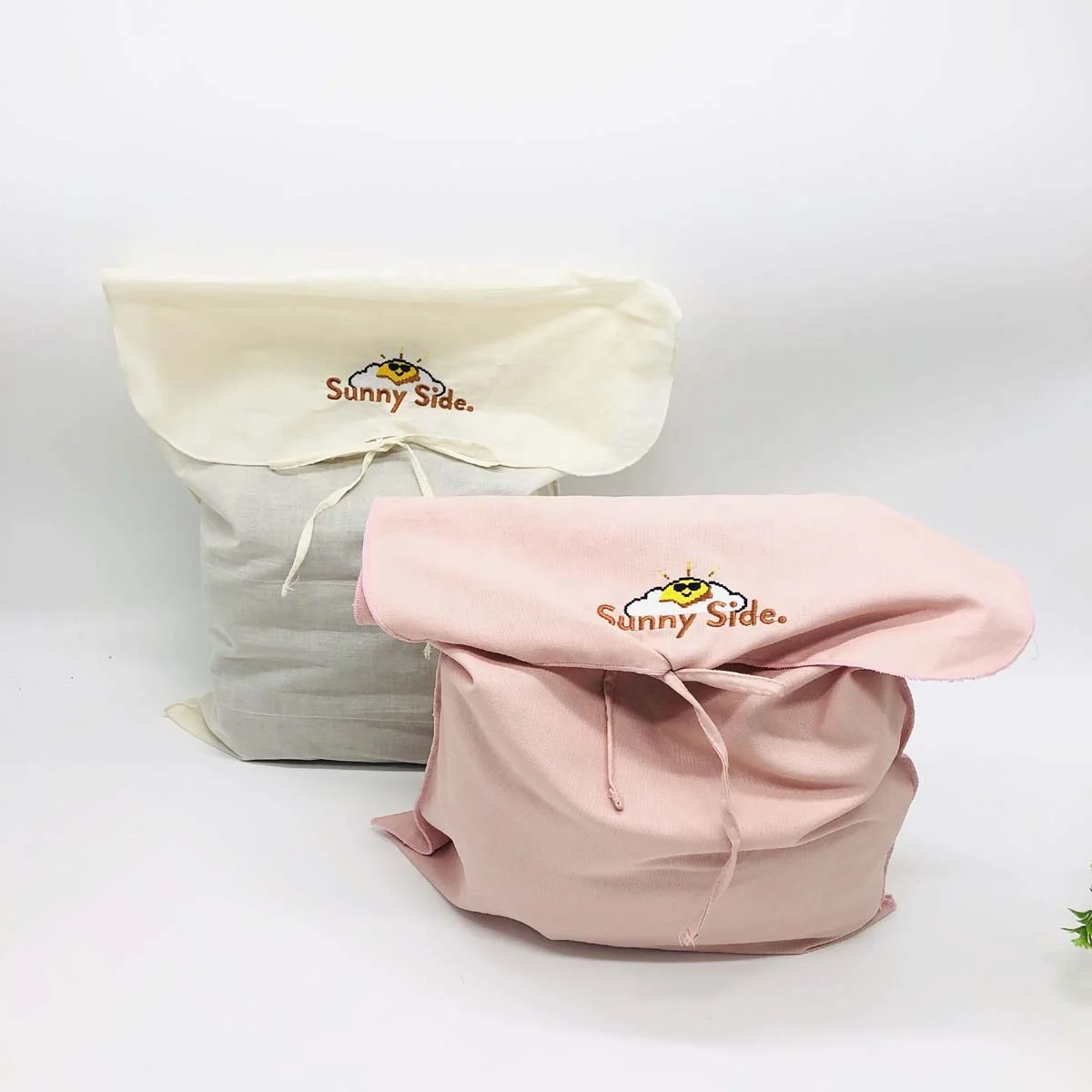 High End Cotton Muslin Envelope Baby Clothes Shoe Packaging Storage Bag With Tie Custom Large Cotton Envelope Dust Pouch
