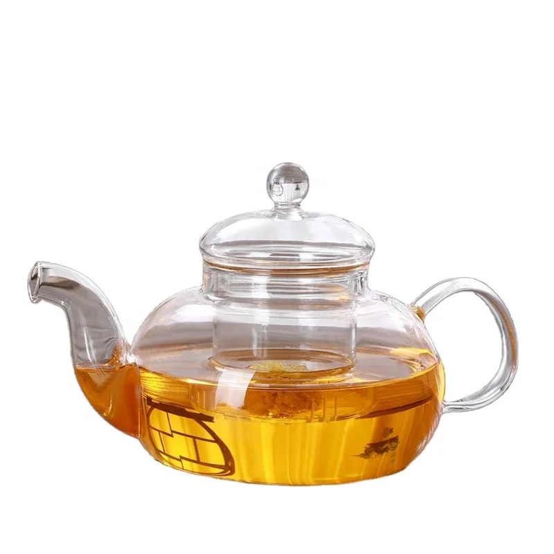 China Factory High Borosilicate Clear Transparent Teapot Set Glass Tea