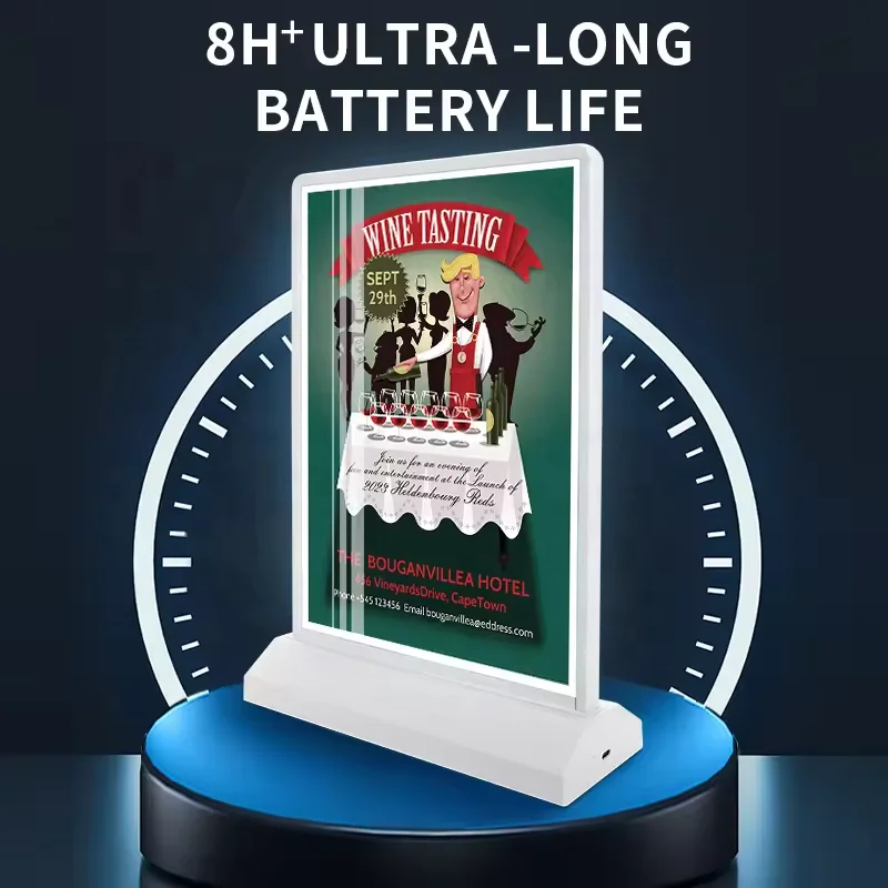 A4 Desktop LED Desk Light Boxes used for advertising Advertising Box with Tempered Glass Panel picture frames for advertising