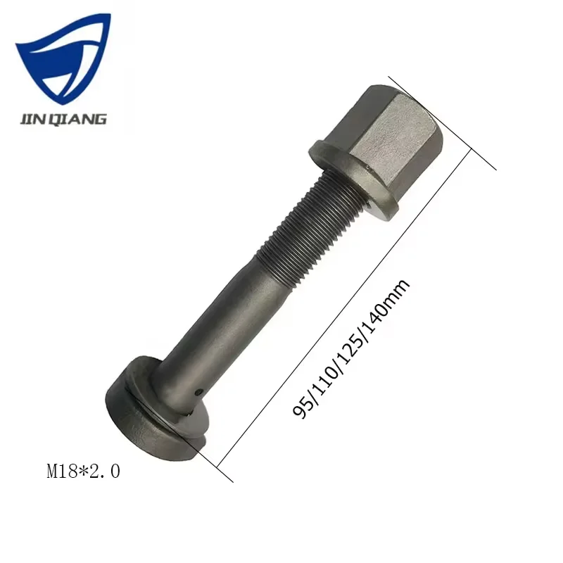 Trailer accessories BPW & FUWA axle parts rear wheel bolt length 140mm Semi-truck wheel stud bolt & wheel nut