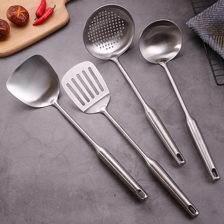 China Kitchen Accessories 9 Piece Turner Pancake Flipper Spatula Stainless Steel Cooking Utensils Set For Kitchen Cookware Tools