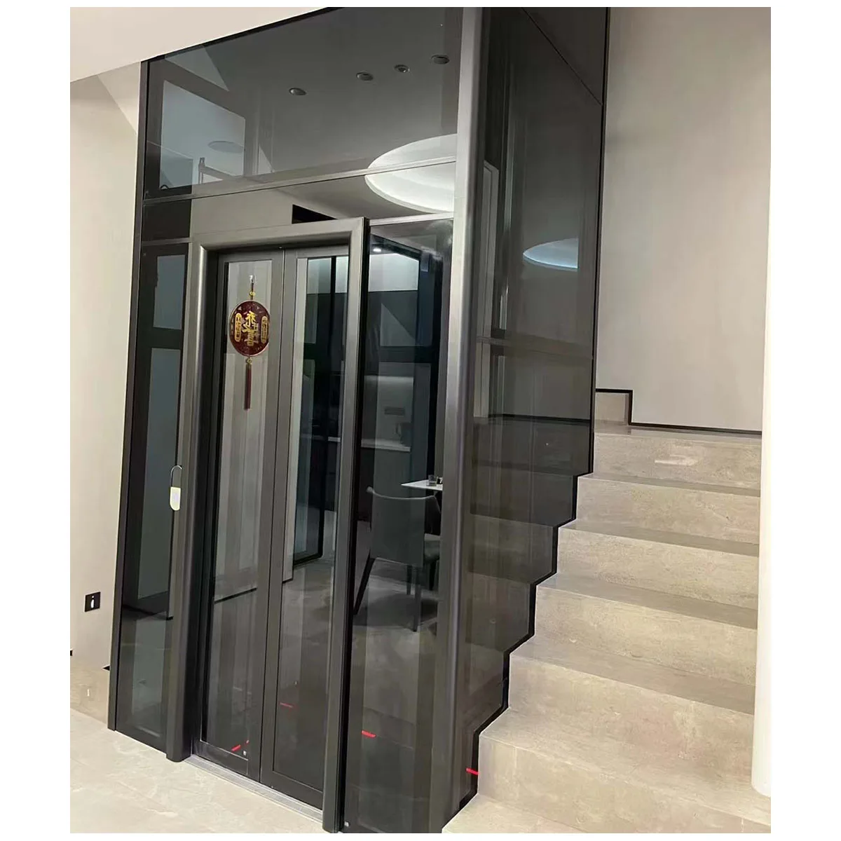 Small Household Elevator Indoor and Outdoor Simple and Silent Household Two-story and Three-story Villa Elevator Duplex Sightsee
