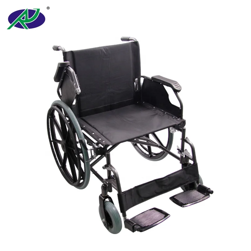 heavy weight width wheelchair Heavy Duty Steel Manual Wheelchair For Elderly