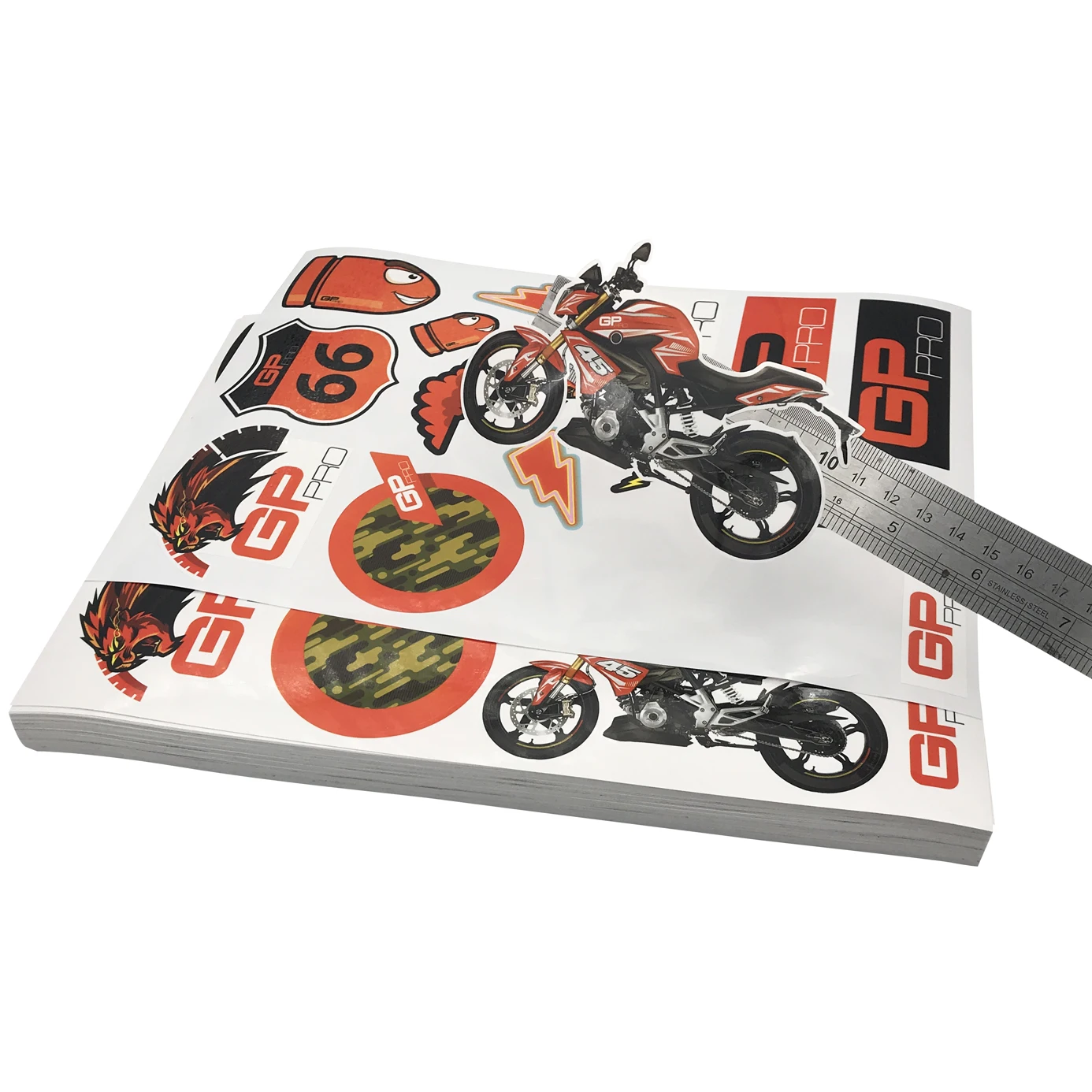 A4 A5 Thick White Vinyl Glossy Lamination Promotion Kiss Cut Sticker Sheets PVC PET Stickers Sheets