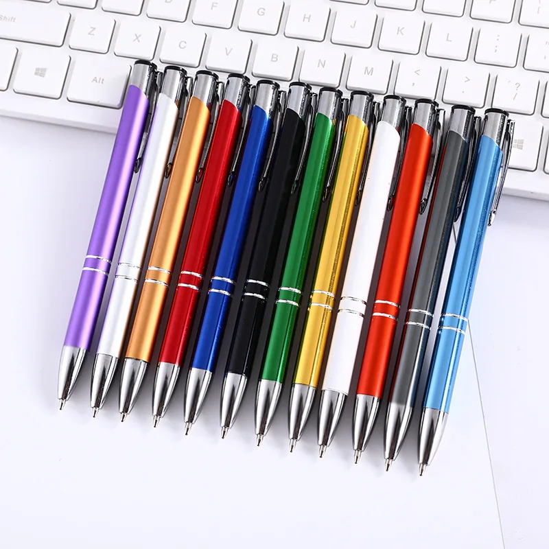 Ready to ship Aluminum metal pen customizable business signature pen advertising gift pen