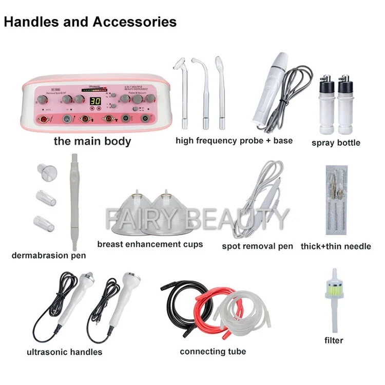 Portable 6 in 1 Breast Enlargement Ultrasonic Skin Tighten Machine/high frequency