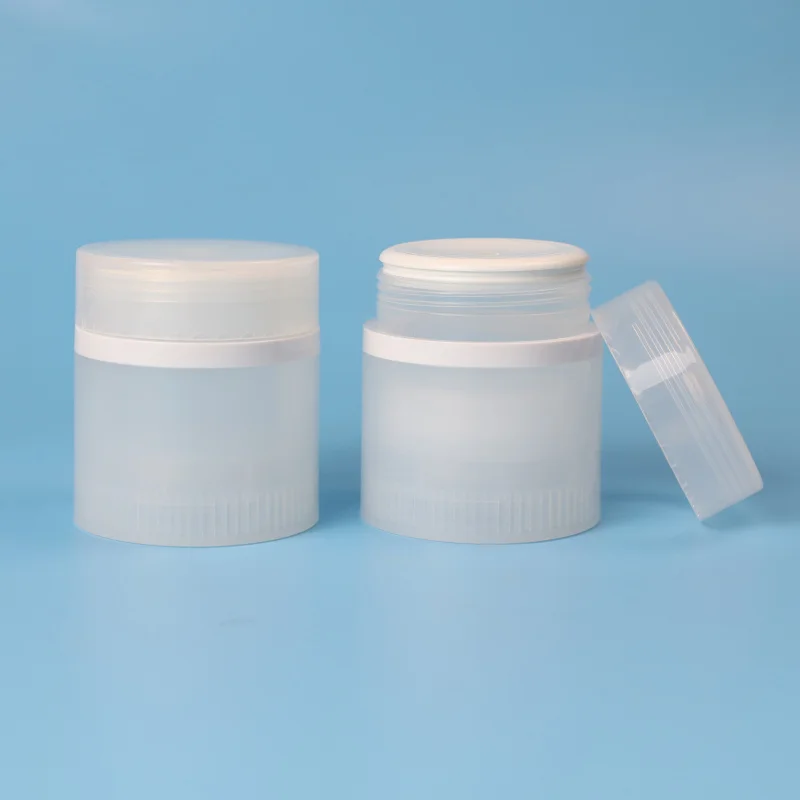 100% PP Airbag Pressed Vacuum Cosmetic Cream Jar Without Pump Plastic Airless Cream Jar