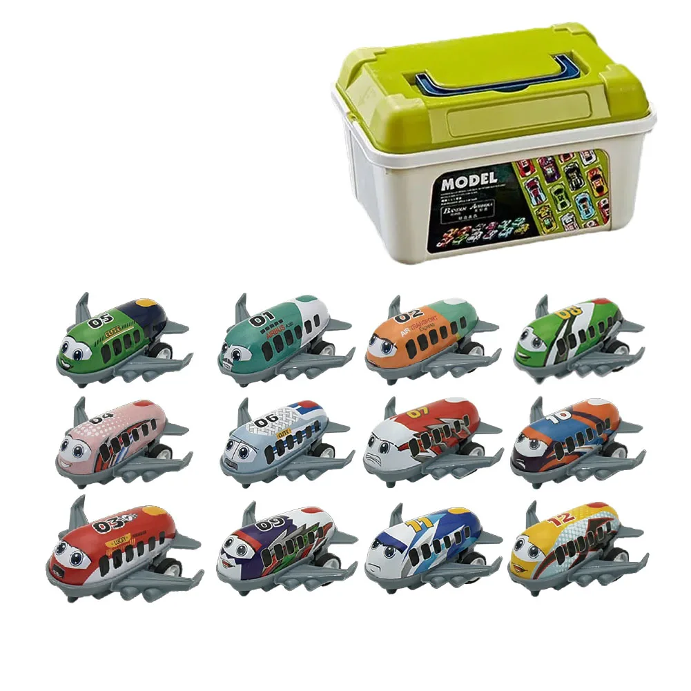 30PCS die-casting toys boxed pull back alloy airplane toys kids birthday gift car model toys