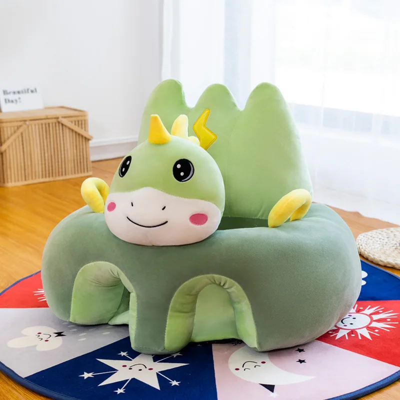 Comfortable Safety Cartoon Baby Support Trainer Sofa Plush Stuffed Baby Learning Seat