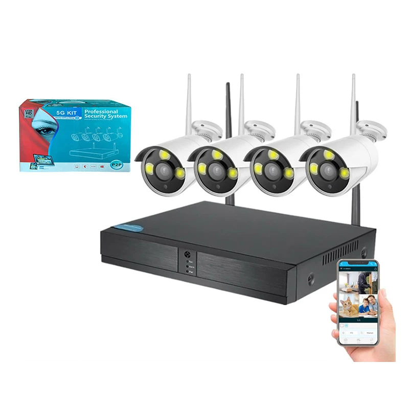 
wireless WiFi network video recorder 3MP home wireless dual optical audio waterproof camera monitor 4/8CH kit package xmeye app 