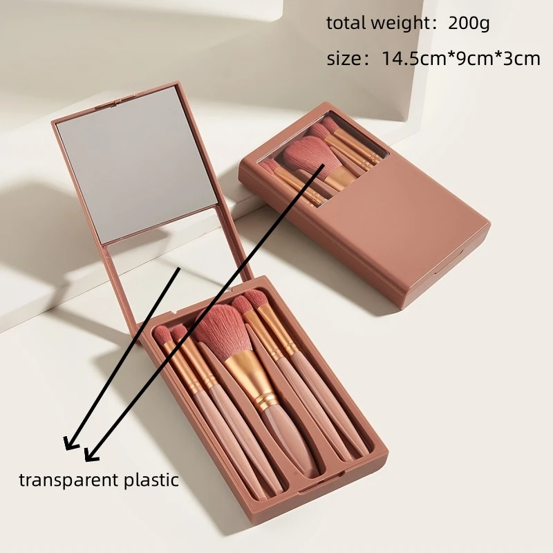 Hot Sell Hot Moms Professional 5Pcs Mini Size Travel Makeup Brushes Set Or Other Makeup Tools