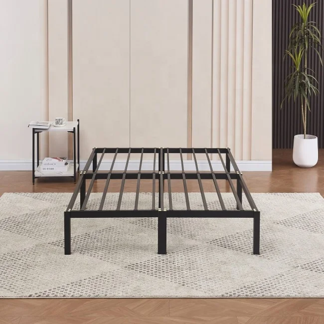 Top sales easy install metal bed frame with no screws
