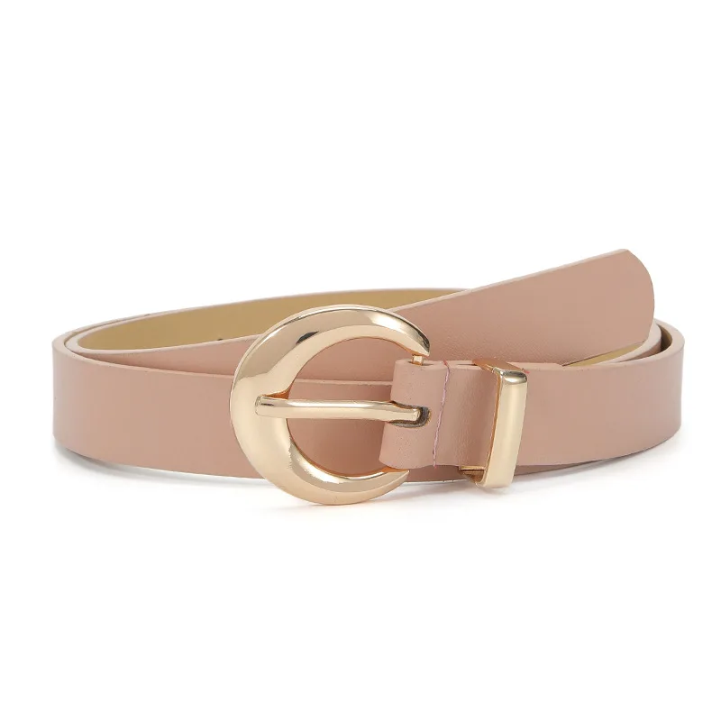 Fashion PU Dress Waist Belt, basic fashion belt gold buckle belt