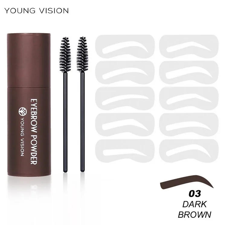 Private Label Wholesale Hair Line Powder Stencil Kit Brow Stamp