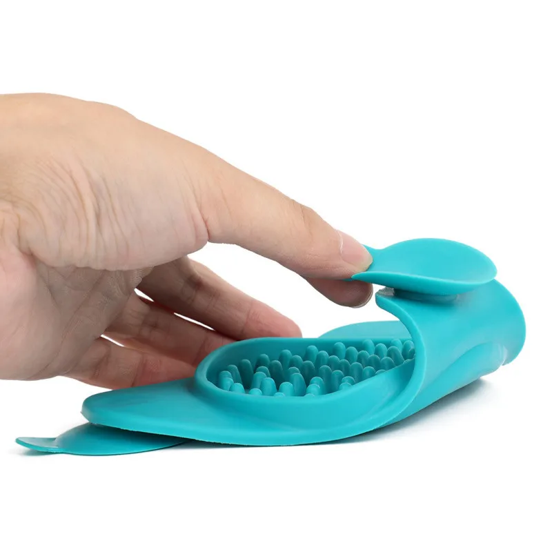 Pet Bath Licker Creative Wall Mounted Dispensing Mat Dog Bath Licker Collapsible Silicone Pet Bowl Dog Training Lick Dish