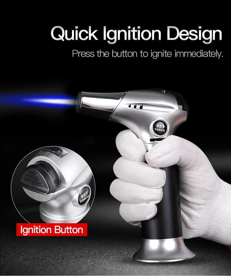 Gf901 Hot Sale Windproof Mini Jewelry Welding Butane Gas Torch Lighter With Adapters