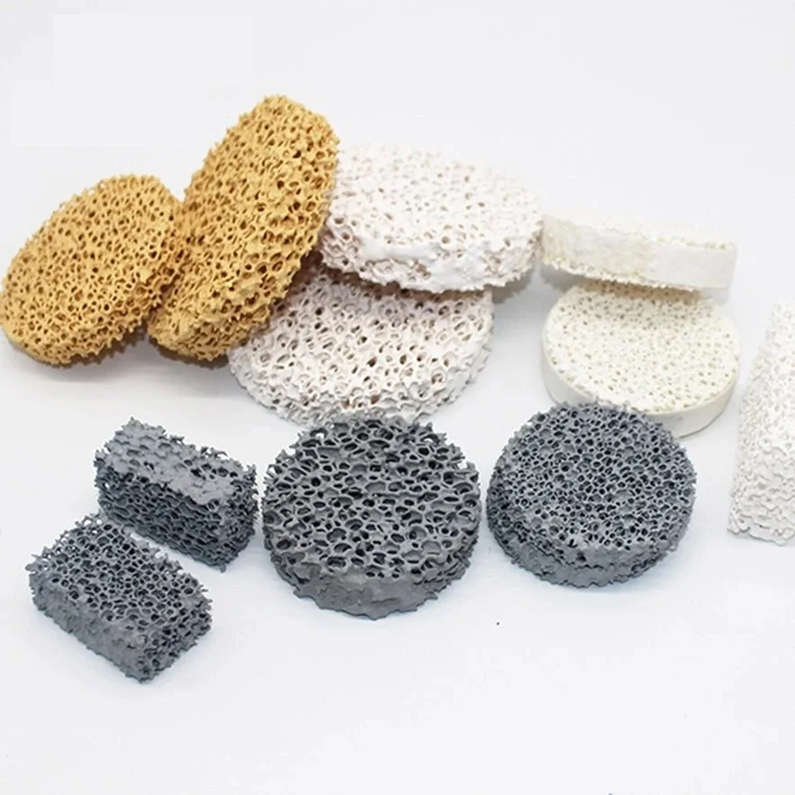 Silicon Carbide Alumina Zirconia Zr Ceramic Foam Filters Porous Ceramic Filter Foam for Casting