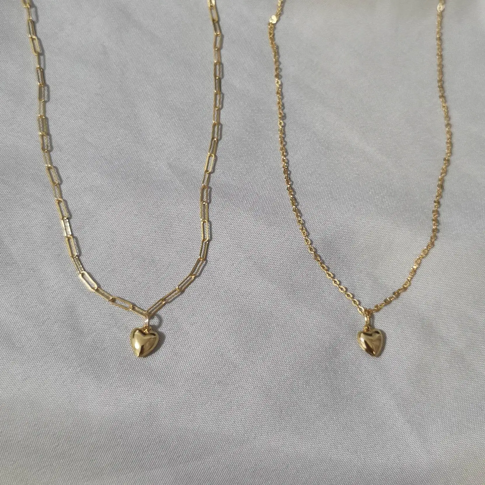 14K Gold Filled Dainty Heart Necklace personalized Pendant Choker Necklace Customized Jewelry for Women