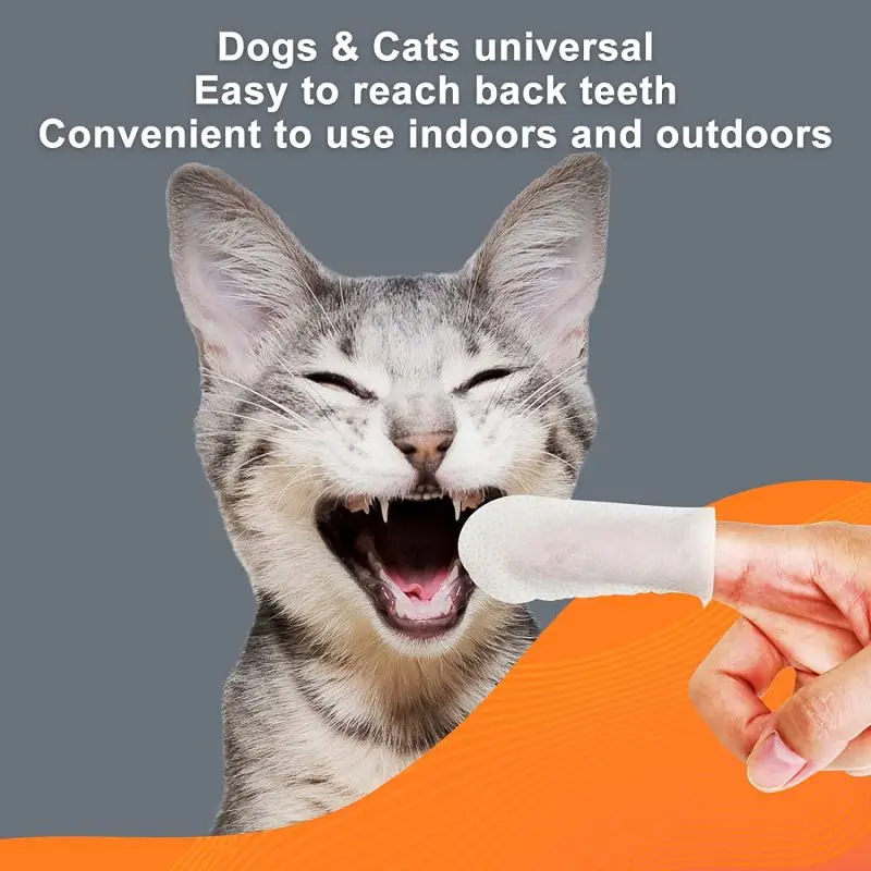 Dog Teeth Cleaning Finger , 50Pcs Dog Dental Care Wip for Cat and Dog