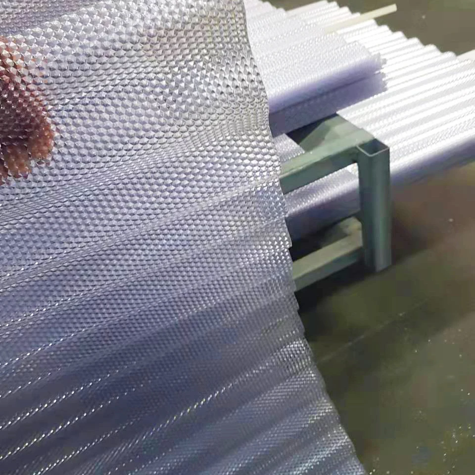 Antiscratch coated polycarbonate sheet plastic waved  crystal diamond pannelli in policarbonato