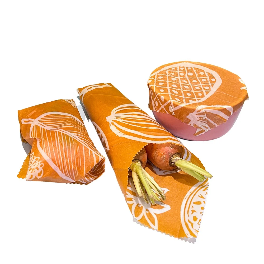 Organic Wholesale Bread Storage Snack Hot Sale Reusable Eco Friendly Plant Sandwich Based Wax Beeswax Colored Food Wrap