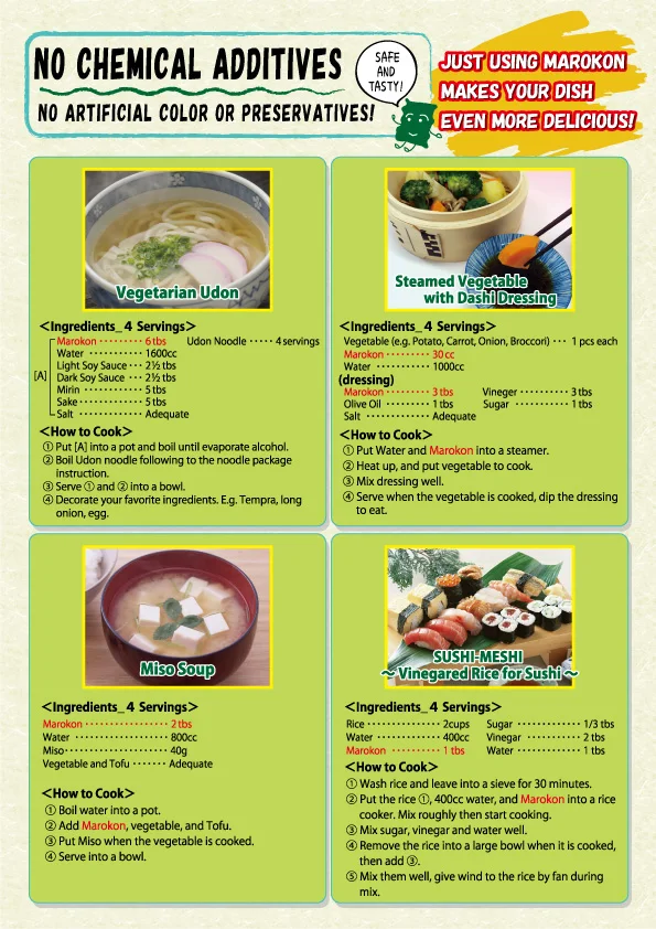 Using high quality liquid seasoning Japan konbu kelp soup stock