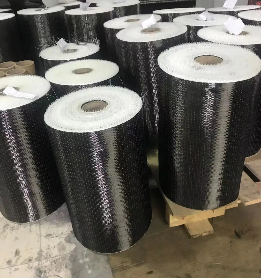 Unidirectional 230gsm carbon fabric roll UD carbon sheet 10cm-100cm width custom make