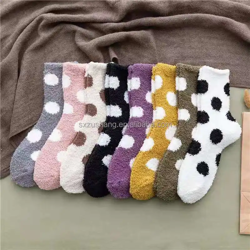 Women Warm Super Soft Plush Slipper Sock Winter Fluffy Microfiber Crew Socks Casual Home Sleeping Fuzzy Cozy Sock