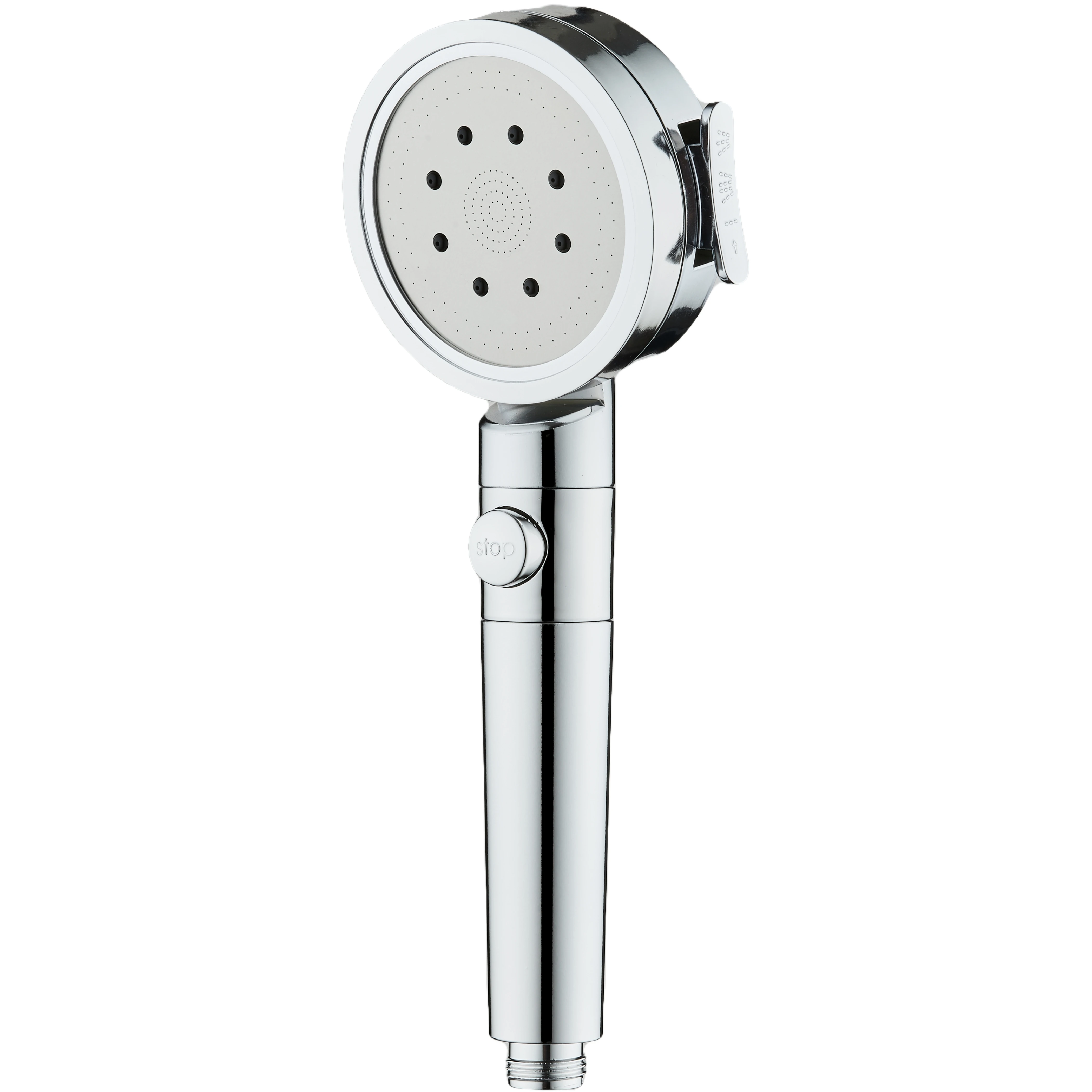 New Design High Quality Micro Bubble Three Functions PP Cotton Carbon Filter Shower Head with Water Stop Button