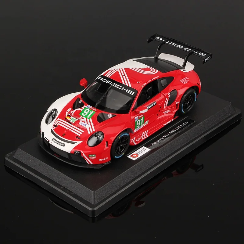 Bburago 1:24 2020 Porsche 911 RSR LM сплав спортивный автомобиль статический литой модели автомобилей игрушки