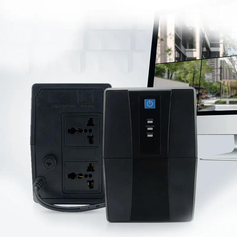 600va emergency uninterrupted back up  ups power supply storage  battery offline 220V 240V square wave UPS CCTV