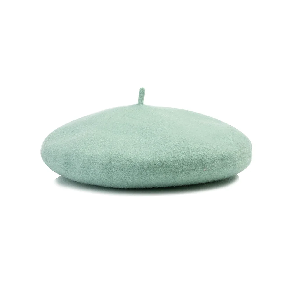 Wholesale new men women fashion casual Beret hat soft woolen hat custom logo embroidery beret hat