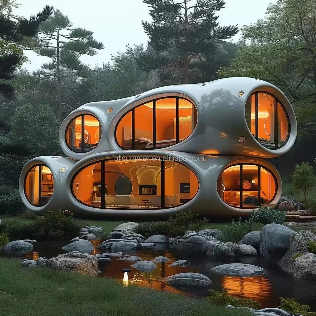 Creative Modern Modular House Prefabricated Homes Sustainable Futuristic Capsule House