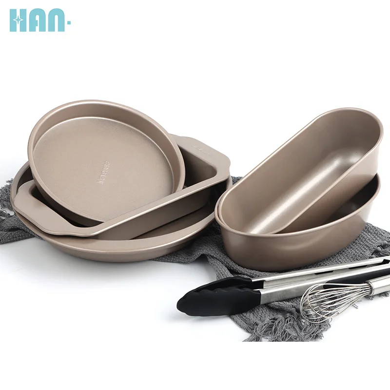 Food grade Classic Utility baking tools Five piece set cake mold Multiple sizes non stick carbon steel cake bakeware