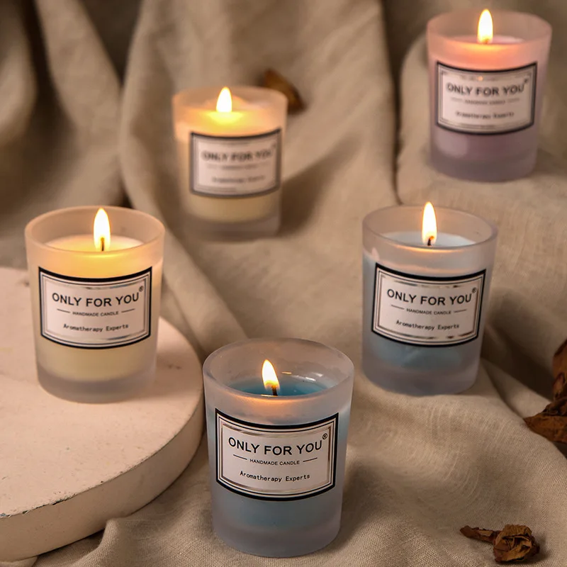 Luxury Scented Candle Incense Household Soy Wax Candle Gift Set Creative Transparent Candle Jars