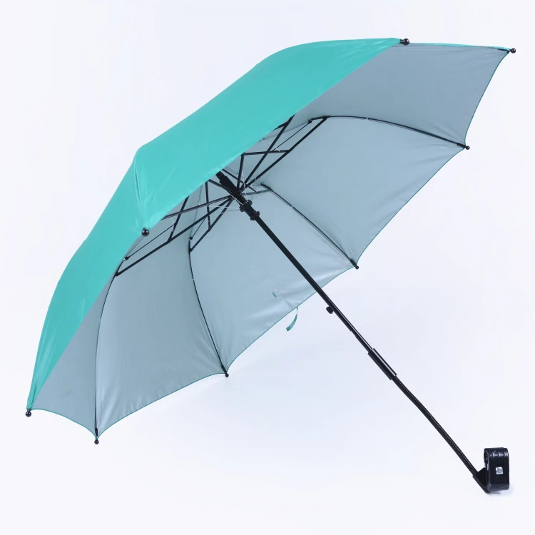 
Hot selling sun protective silver coated outdoor Folding beach Chair Umbrella with Universal Clamp 