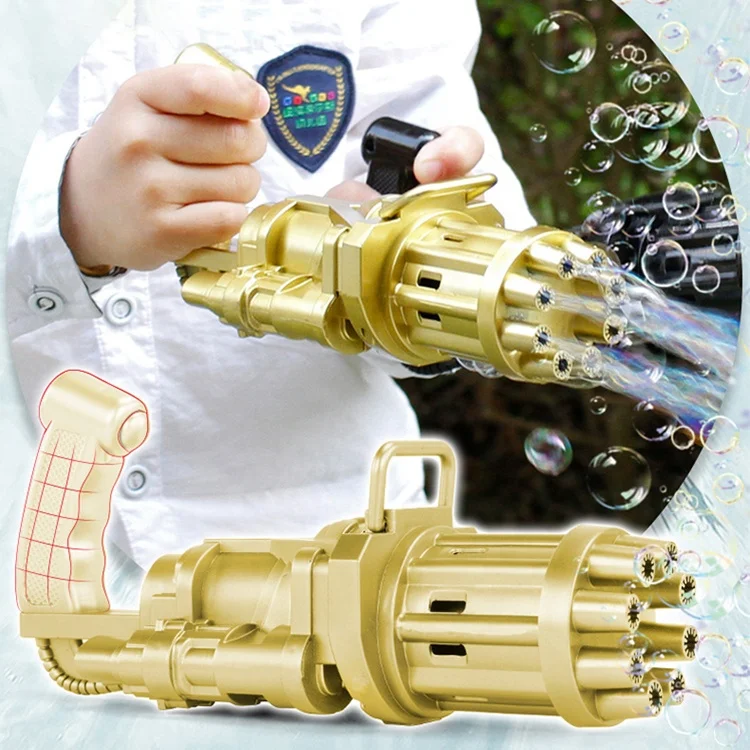 Bubble Blowing Machine Amazon Gatling Bubble Machine 2021 Cool Toys & Gift Bubbles From 8 Holes Golden Pink Black