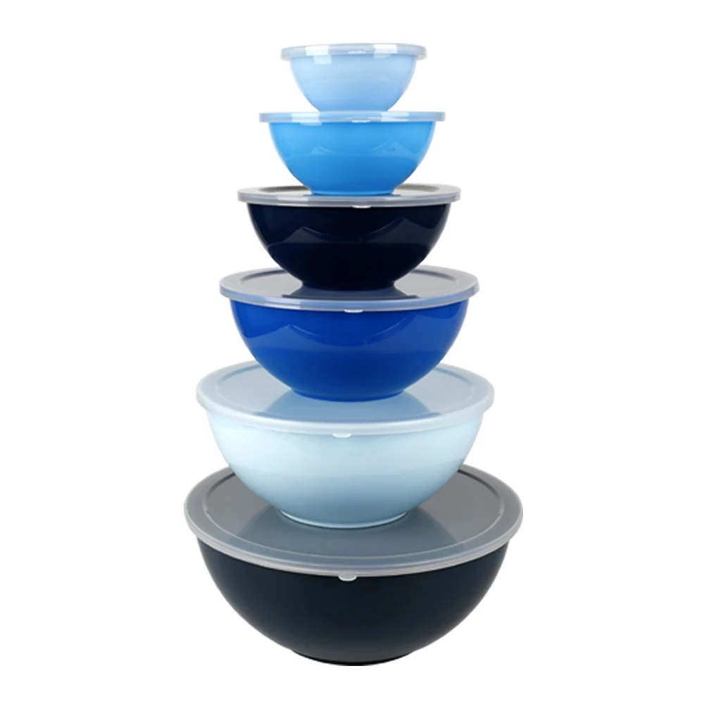 Hot Sale Plastic Nesting Salad Mixing Bowl with Lids