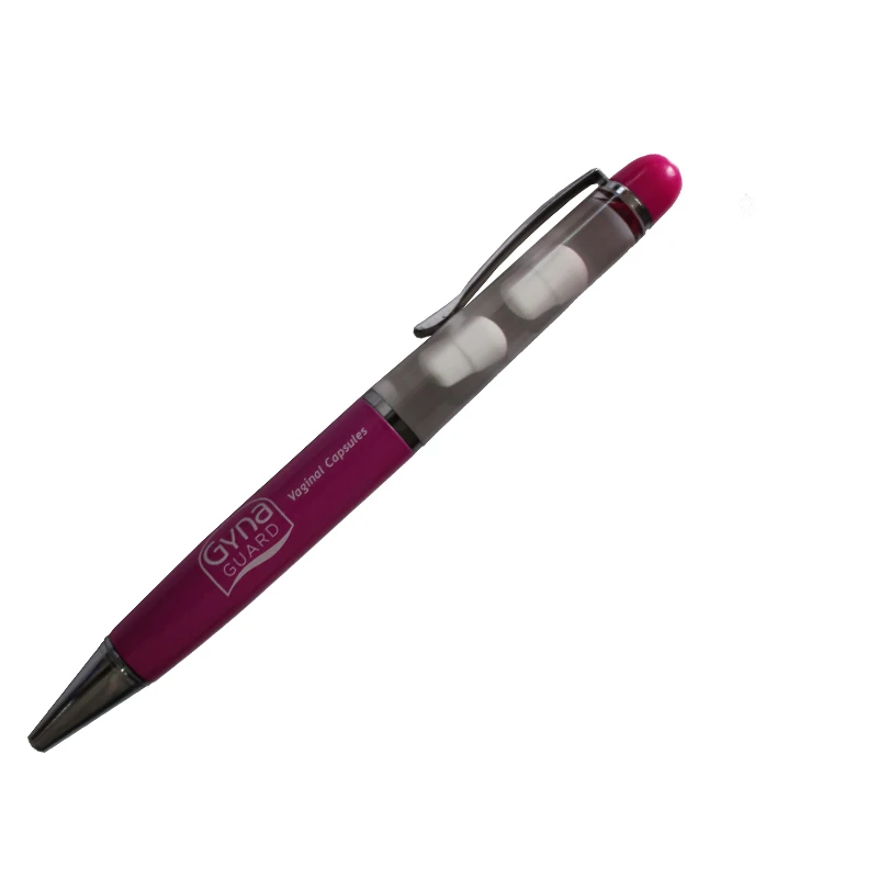 
Factory supply Custom 3D Capsule Pill Floater Liquid Pen with Logo Print for Medical Company Promotion Gift 