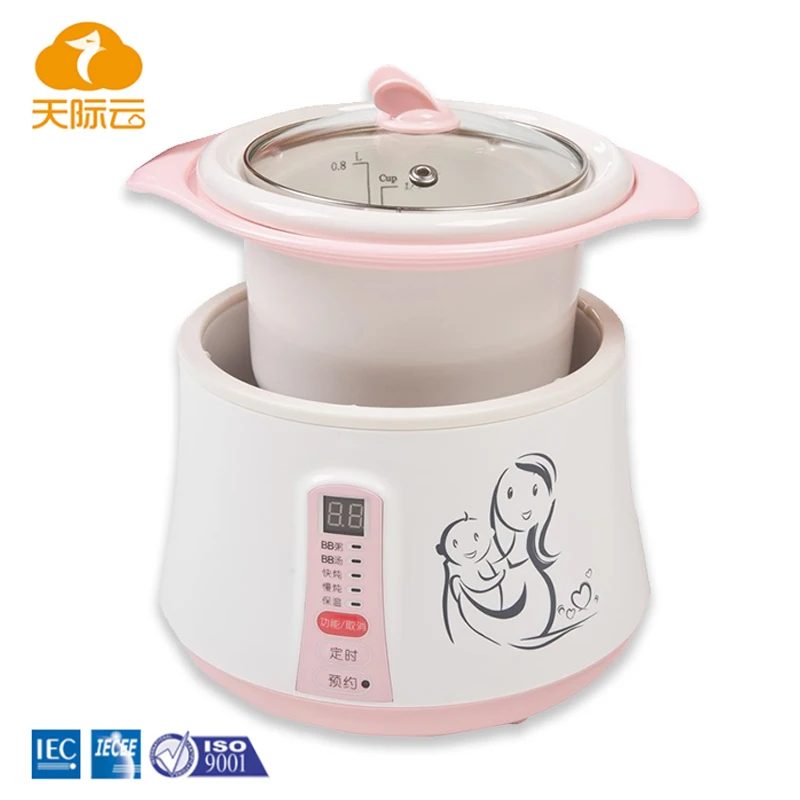 Transparent Glass Lid Souvide Slow Cooker with Butterfly Spoon Holder