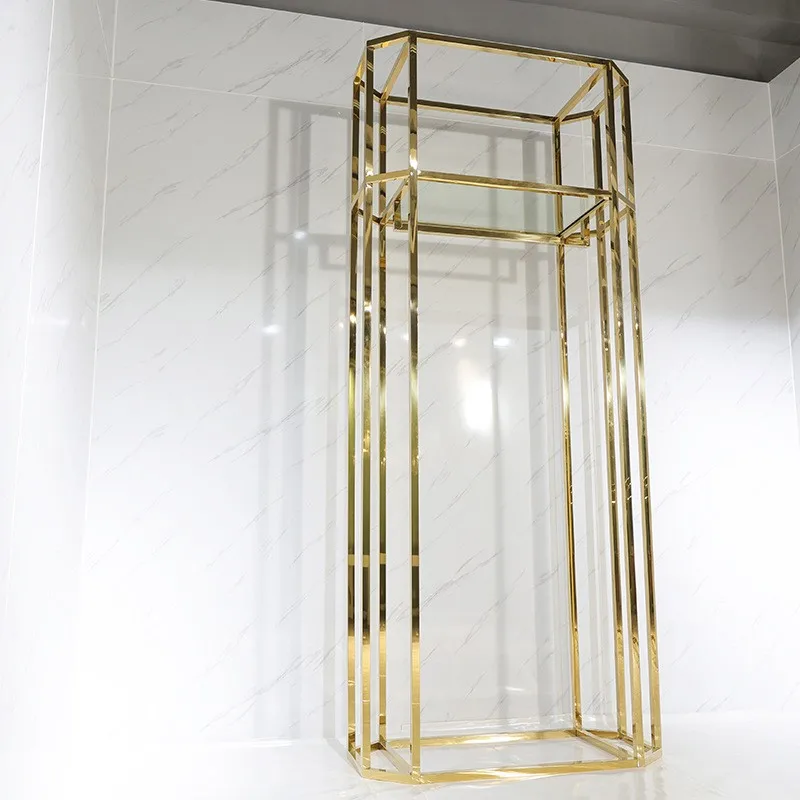 wholesale Interior Design Custom Store Decoration Luxury Clothing Shop Display Cabinet retail clothing display rack