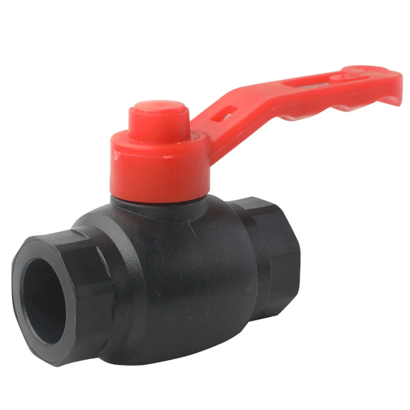 PE steel core ball valve HDPE pipe fittings hot melt valve new material socket PE iron handle large flow steel core ball valve