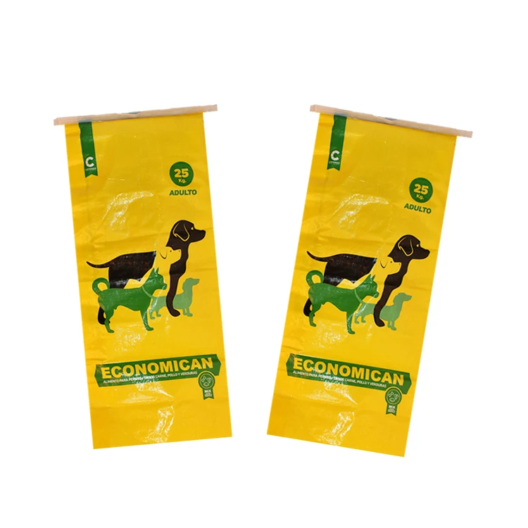 25kgs 50kg virgin pp bopp laminated dog feed woven cattle cat food animal packing bag sack for food