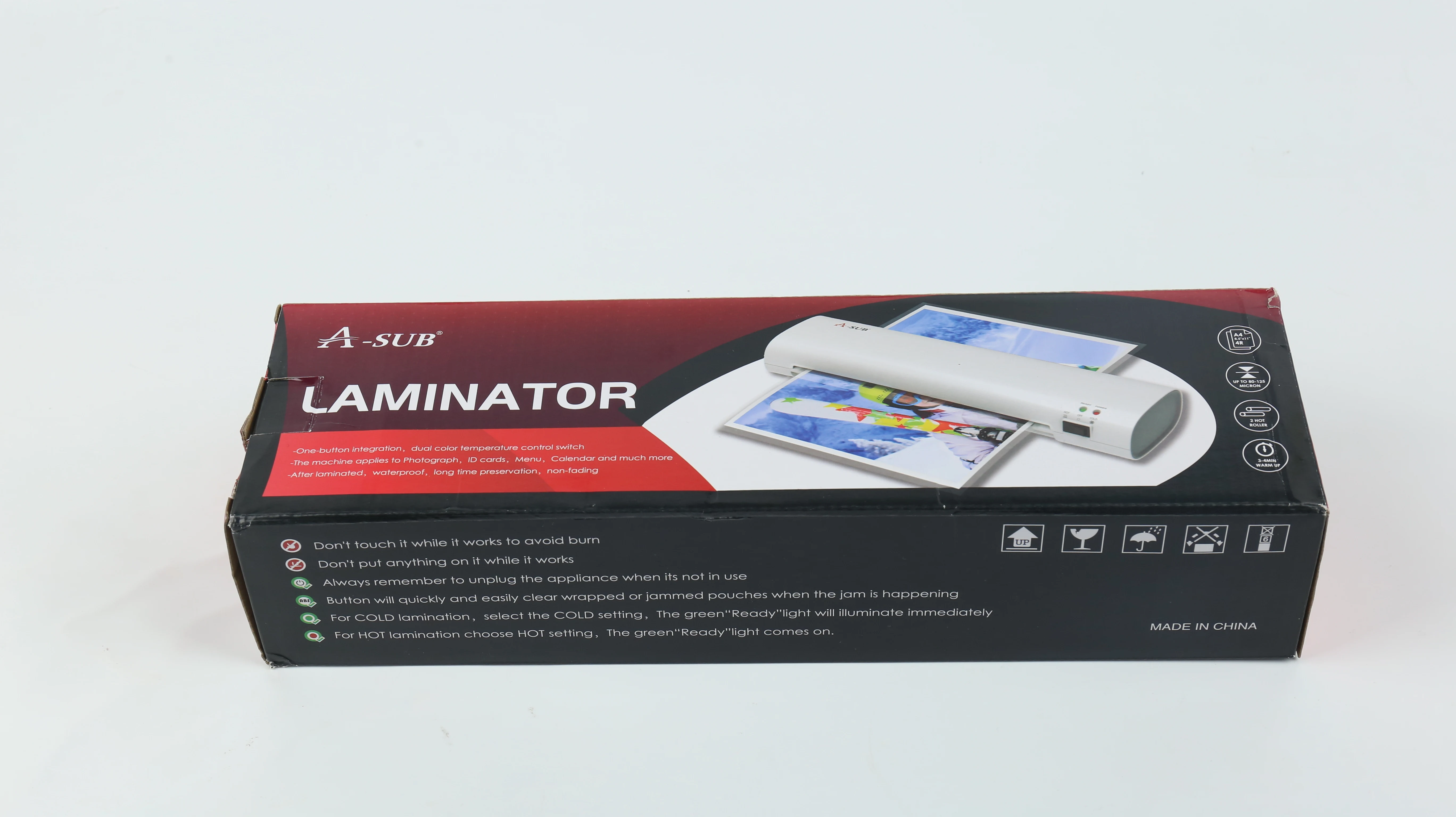 Cold and Hot Thermal Laminator Machine A4 Office Photo Laminator