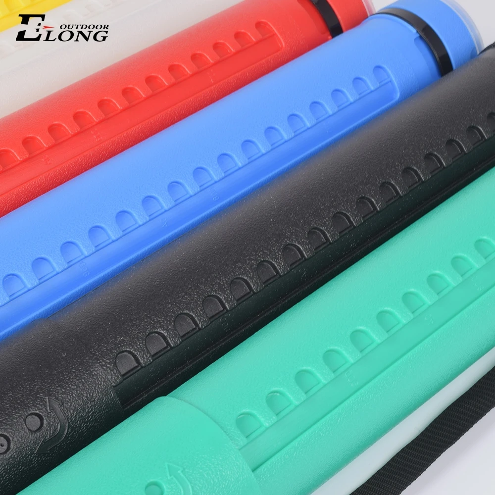 Red Color Arrow Tube Quiver Plastic Material Extendible and Telescopic Adjustable Back Strap Simple Roll Arrow Carrier Holder