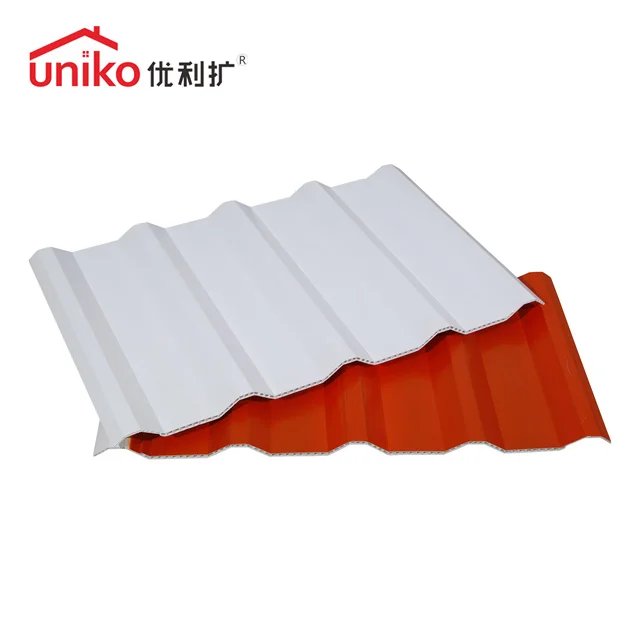 Popular Construction Materials Impact Resistant UPVC Roof Panels Heat Insulation Sandwich PVC Hollow Roofing Sheet