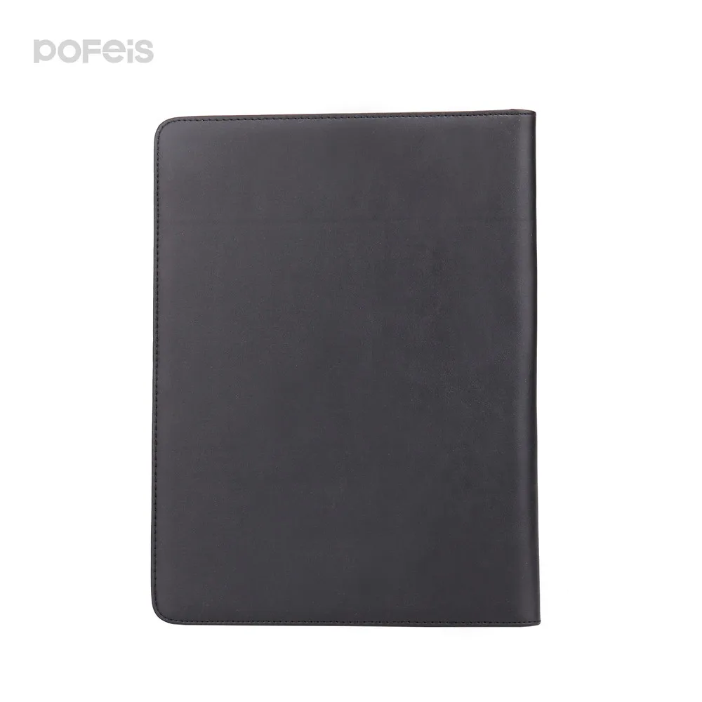 Wholesale Size Logo Pu Leather Presentation Custom A4 File Folder With 4 Pocket