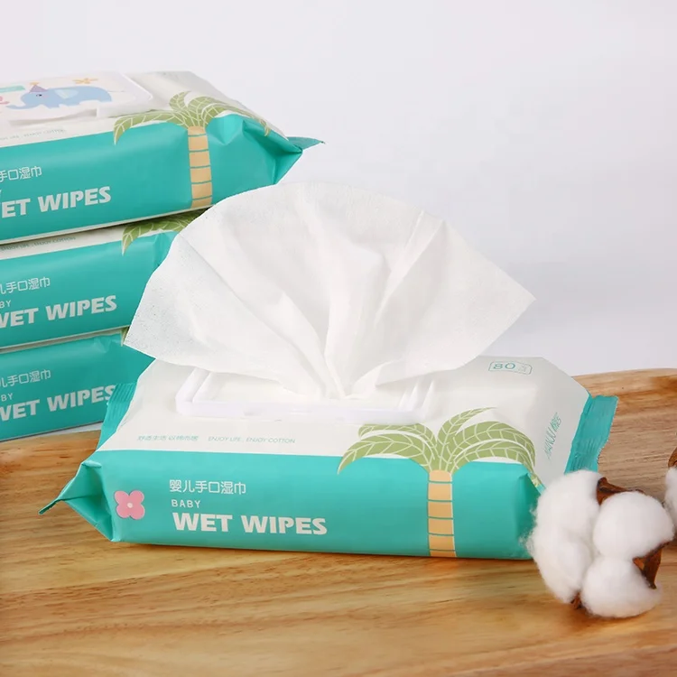 
Newborn hand and mouth draw-out elephant design packing baby wipes wet tissue 