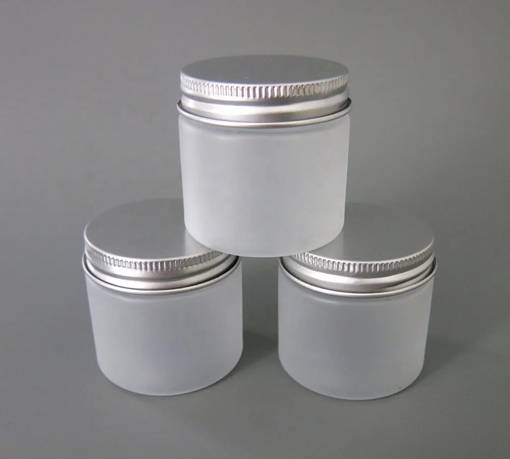 Прозрачная пластиковая банка с металлическими крышками для увлажнения, ночного крема, 50 г