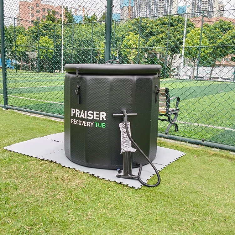 2024 Black Luxury Tubs Folding Ice Bath Cold Plunge Tub Portable Bathtub For Adult